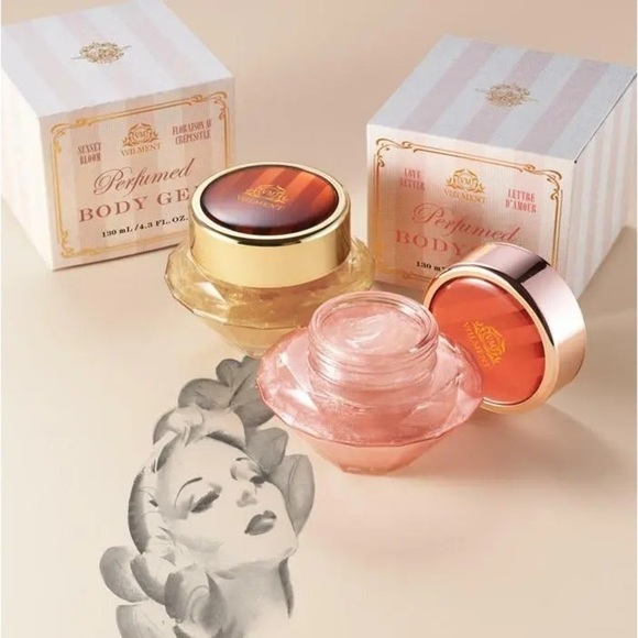 Avon Other - 💫 GLITTER BODY GEL Sunset Bloom Scent Veilment Avon Sets Retro Style HUGE